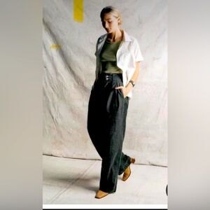 Imogene + Willie Diana Pleated High-Rise Jean, Selvage Denim, Black, Women’s 26